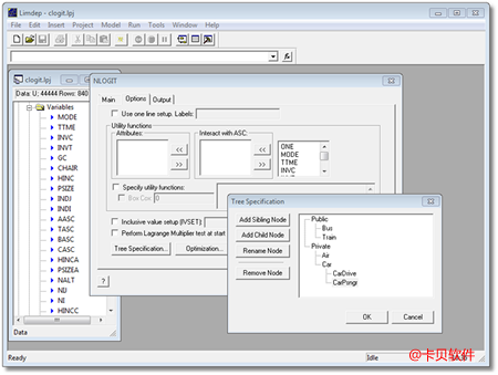 NLOGIT 6 includes all of the features of LIMDEP 11 as well as the widest array of tools for multinomial choice modeling