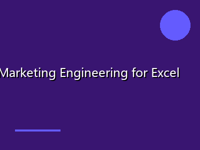 Marketing Engineering for Excel