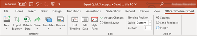 Office Timeline Expert 功能区